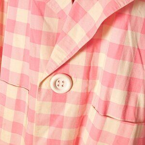 Vintage Pink and White Plaid Clown Suit Outfit